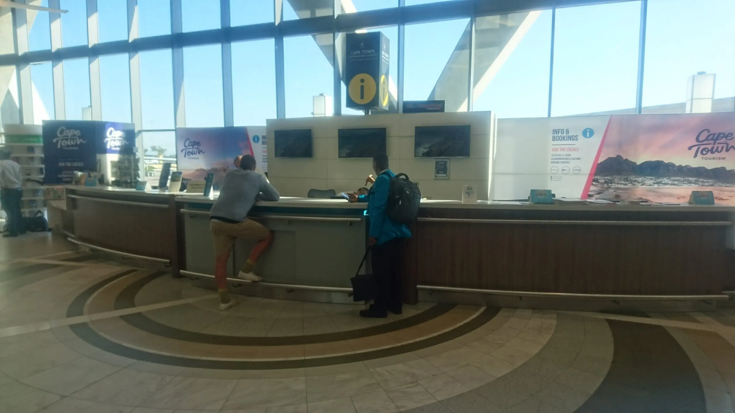 Information desk at Cape Town International Airport.