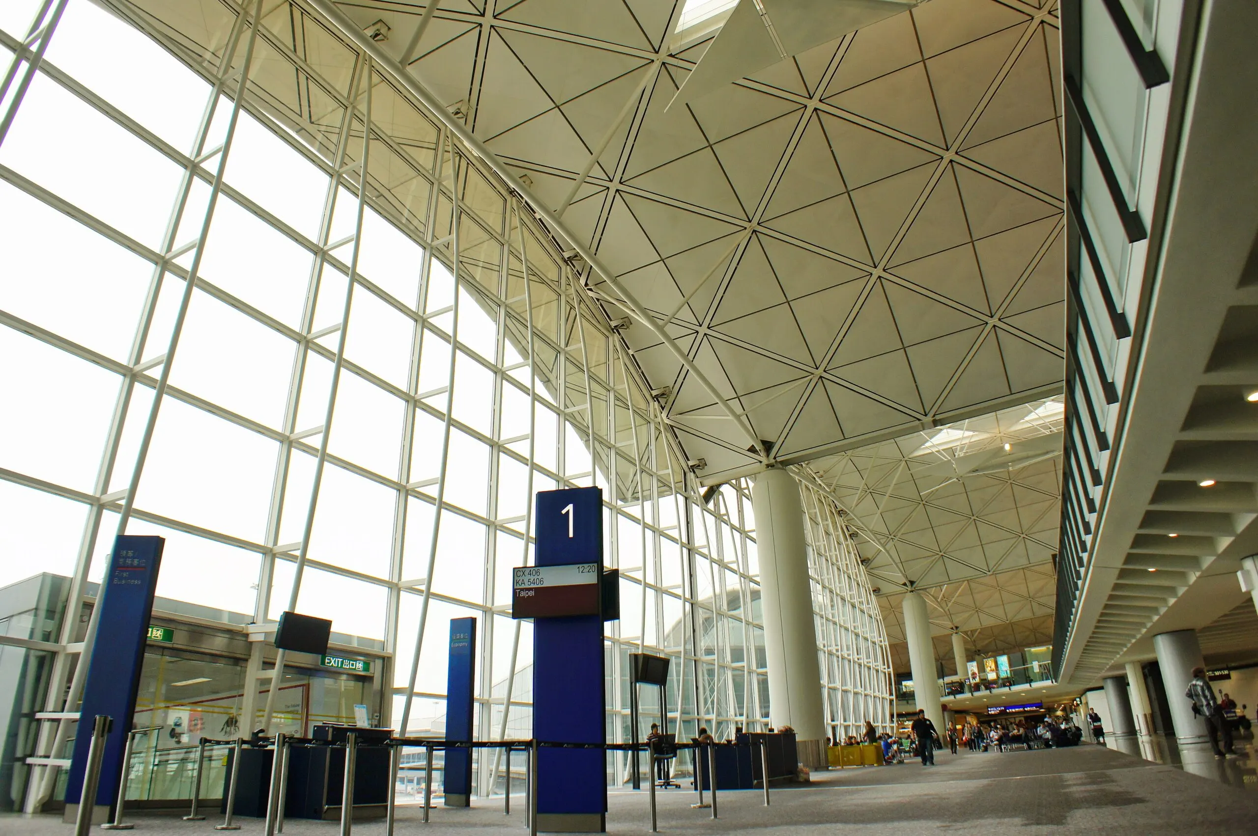 Hong Kong International Airport Departure Gate 1 in Terminal 1.