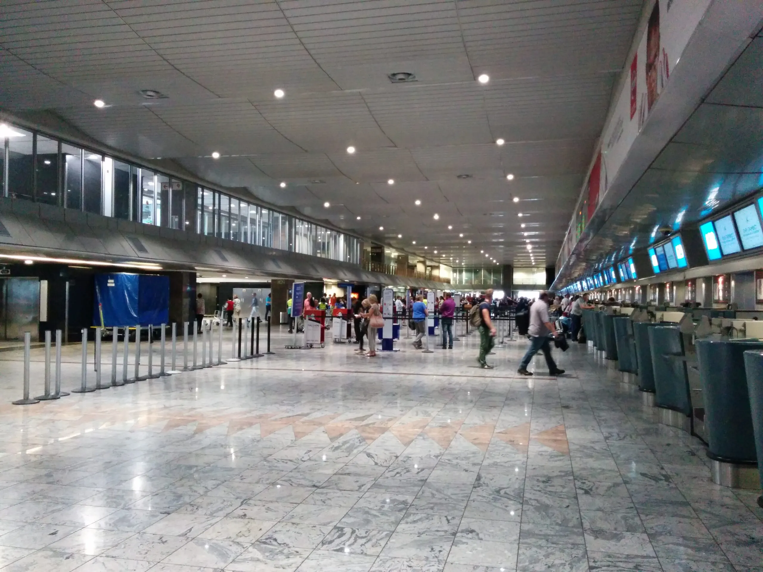 International check-in hall at OR Tambo International Airport.
