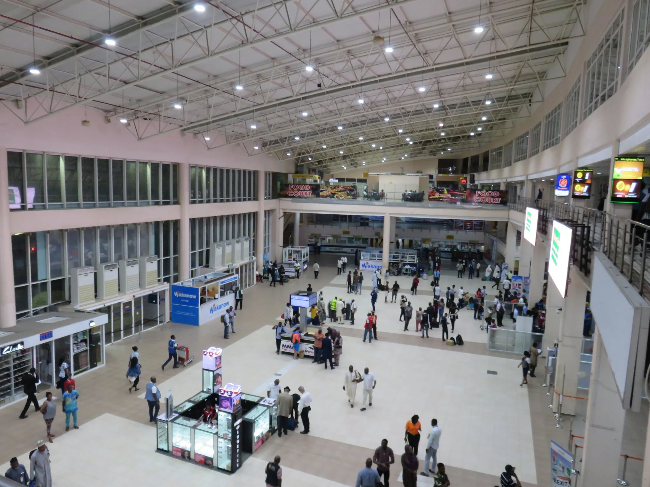 Interior of Murtala Muhammed International Airport in Lagos.