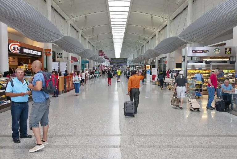 Interior of Toronto Pearson International Airport Terminal 1 gate area.